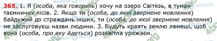 ГДЗ Українська мова 6 клас сторінка 365